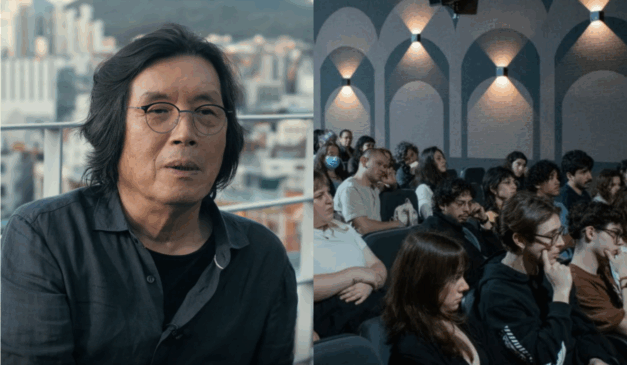 Imagem de Lee Chang-dong e da edição anterior do evento.