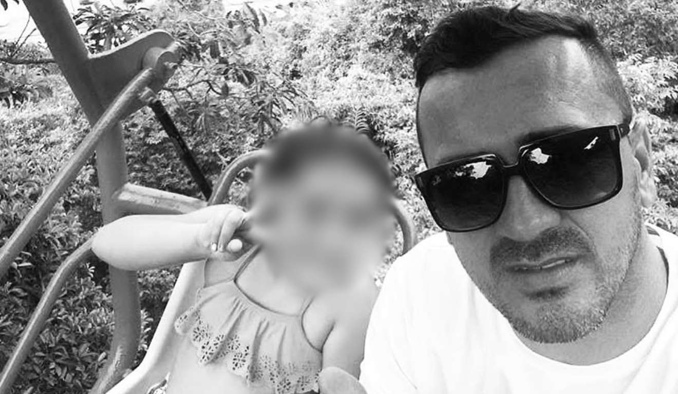 Rafael Juliano Marascalchi ao lado da filha