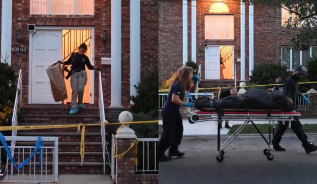 Frente da residência da família.