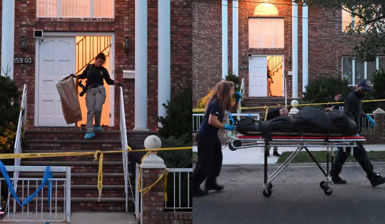 Frente da residência da família. 