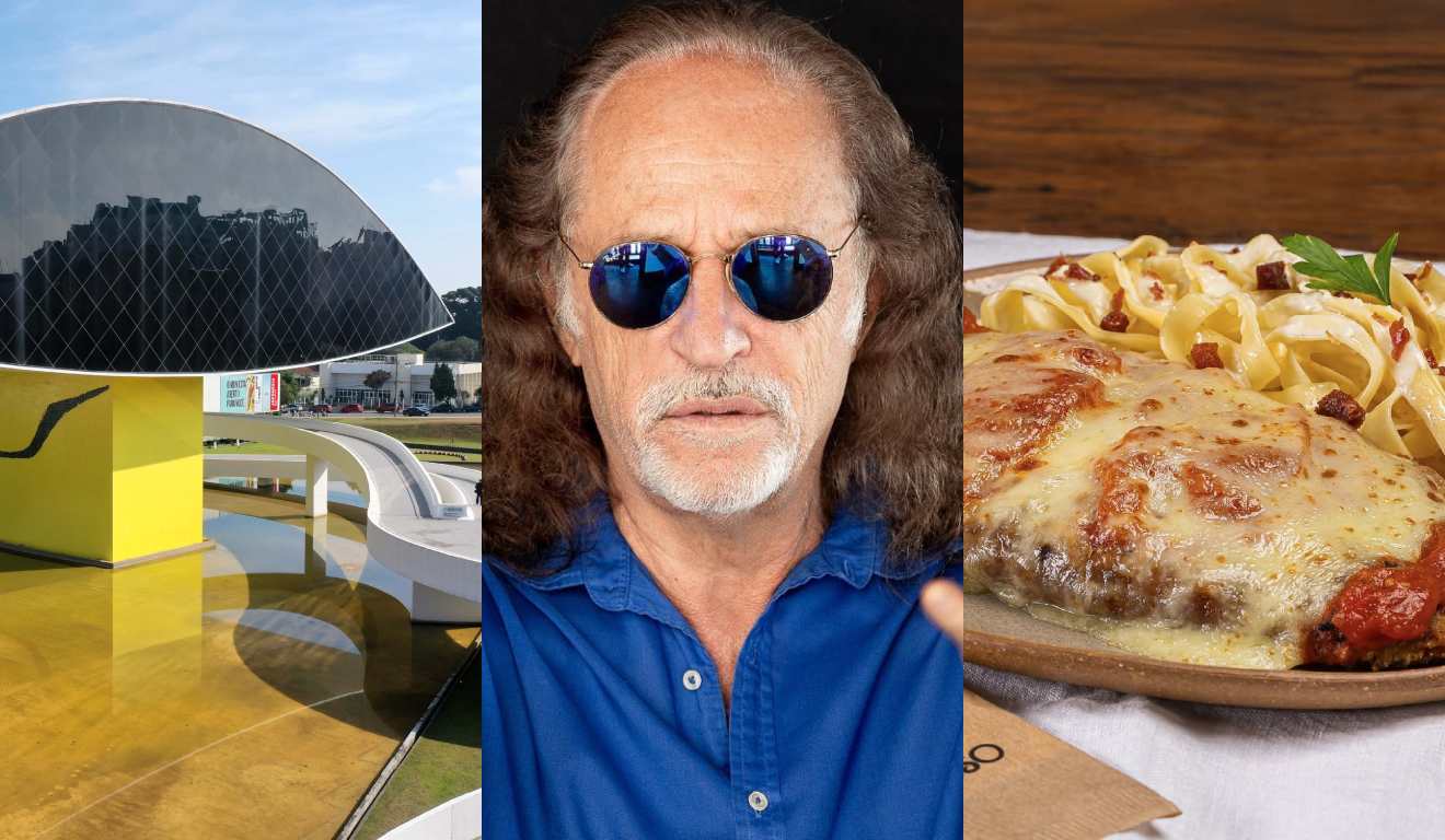 Colagem com três opções para aproveitar o fim de semana. 