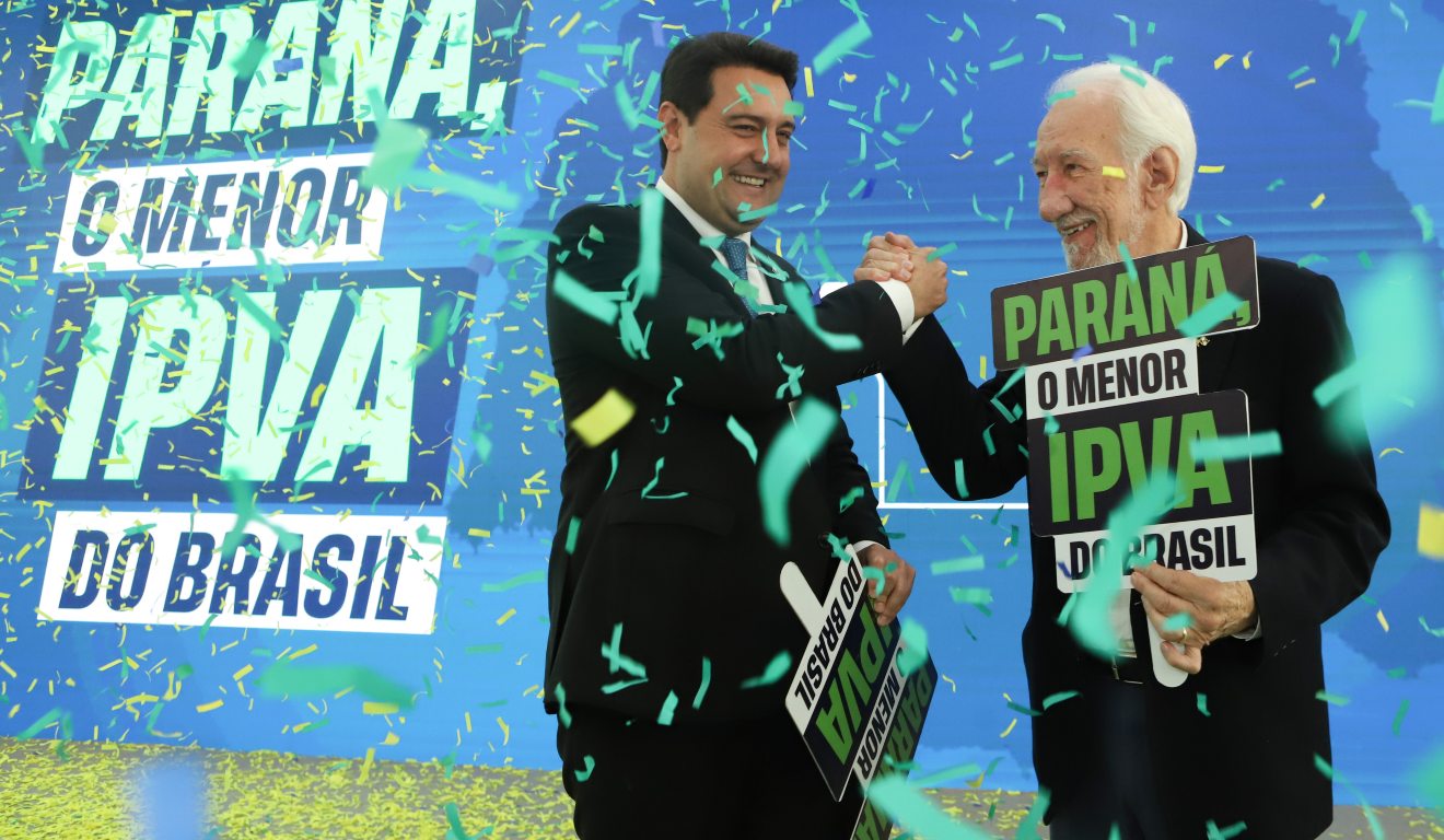 ratinho junior após sancionar lei sobre ipva no Paraná 