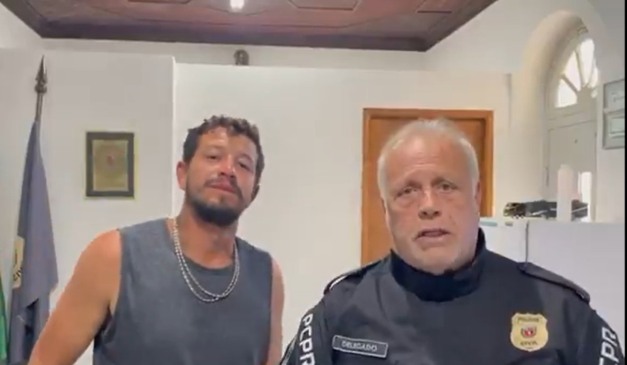 Invasor de Athletico x Corinthians na delegacia