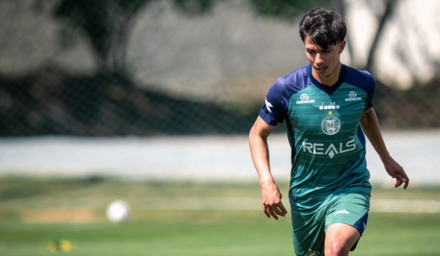 João Almeida, em treino do Coritiba