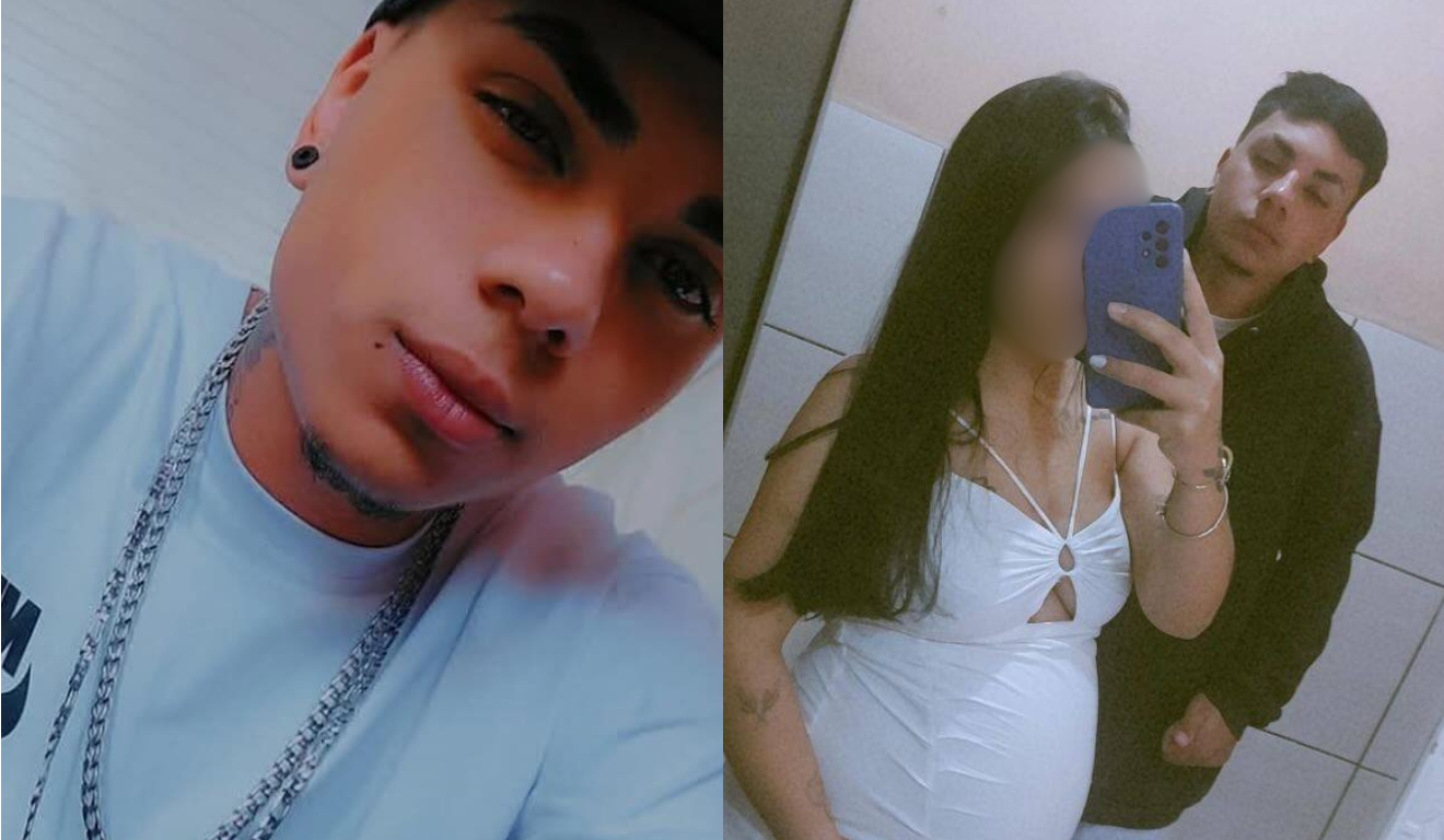 Imagem de Erick junto com a esposa.