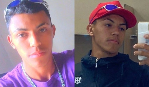 Montagem com duas fotos de Weslen Fernando, jovem morto a facadas
