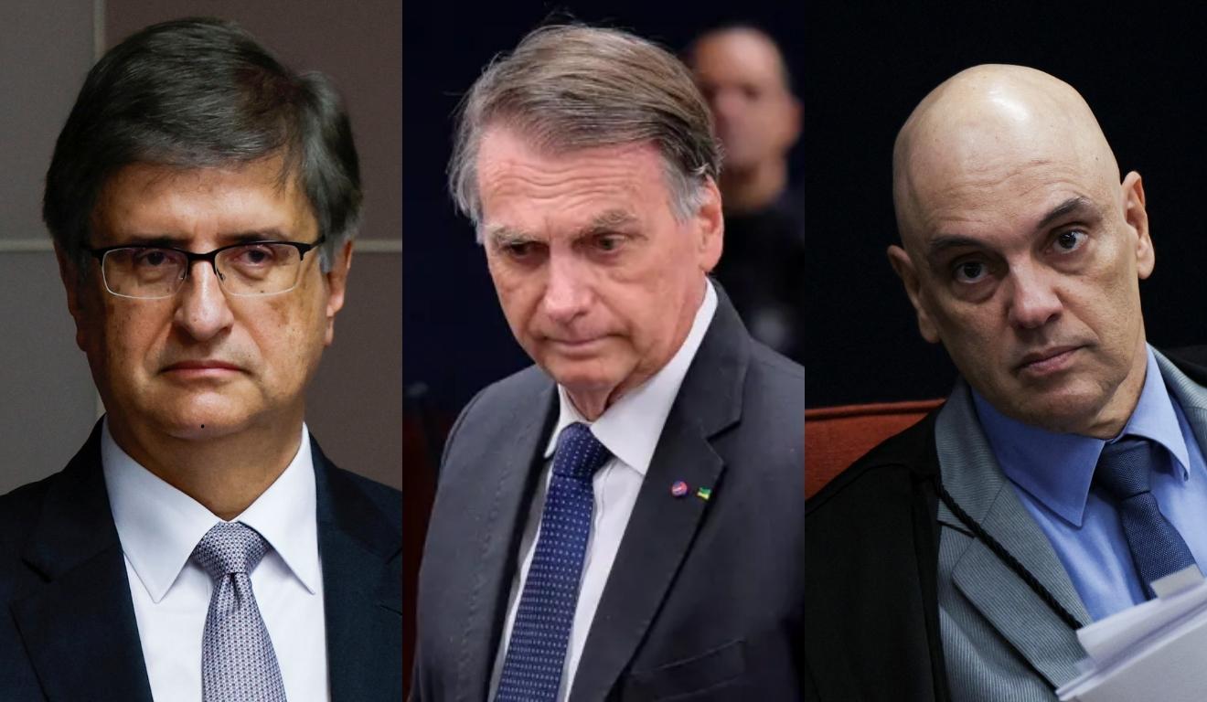Paulo Gonet, Jair Bolsonaro e Alexandre de Moraes