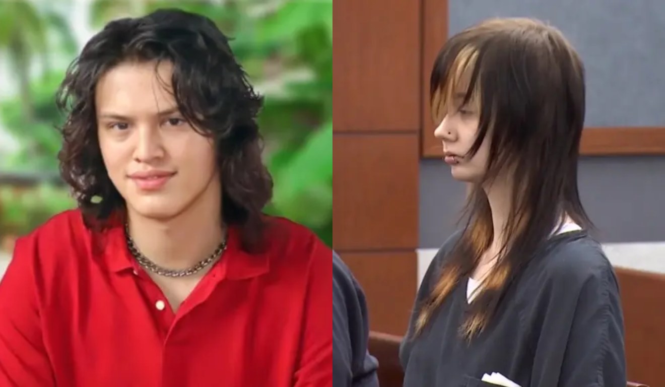 Colagem jovem morto e a namorada.