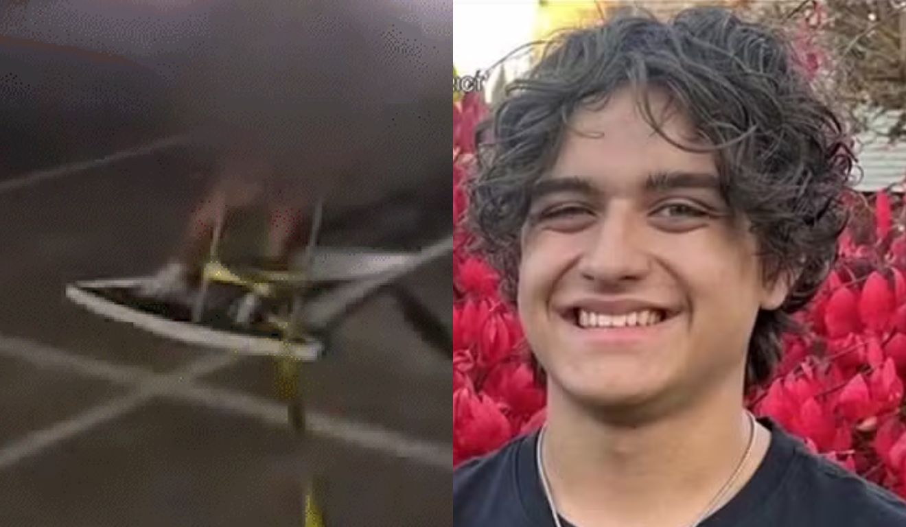 Adolescente e vídeo do acidente.