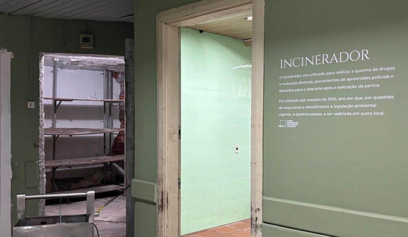 antigo incinerador no Museu Paranaense de Ciências Forenses