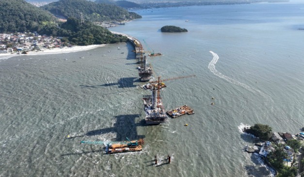 obras da ponte de guaratuba