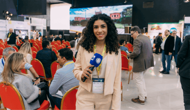 Camila Andrade durante a Expo Paraguay Brasil