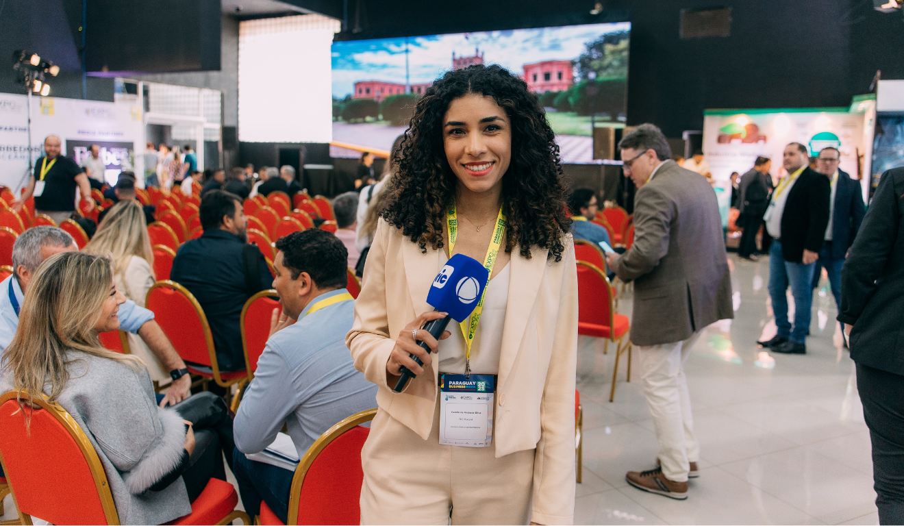 Camila Andrade durante a Expo Paraguay Brasil