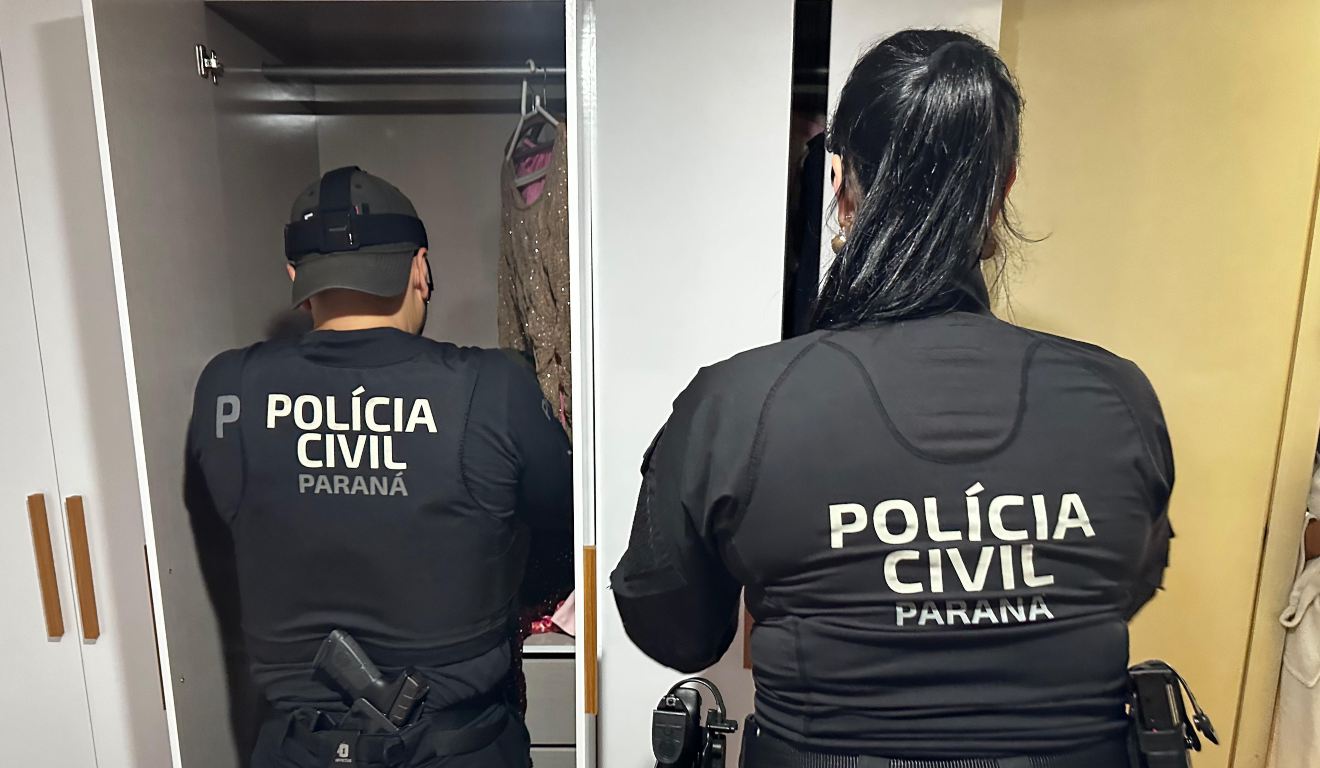 Policia Civil durante operação