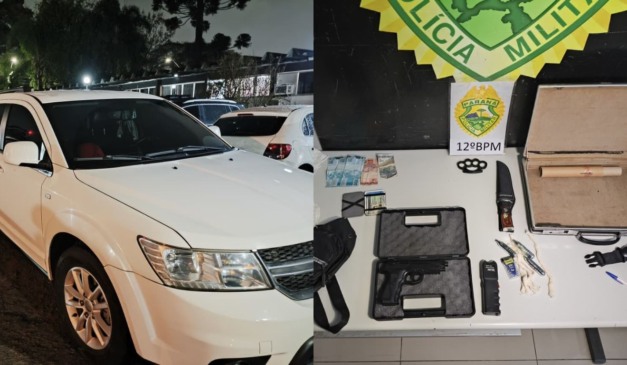 carro dos suspeitos do sequestro de dependentes químicos