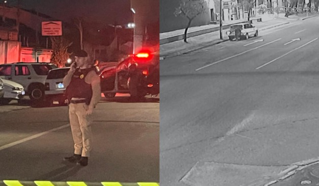 Local em que suspeito de furtar supermercado morreu e momento em que ele furta comércio