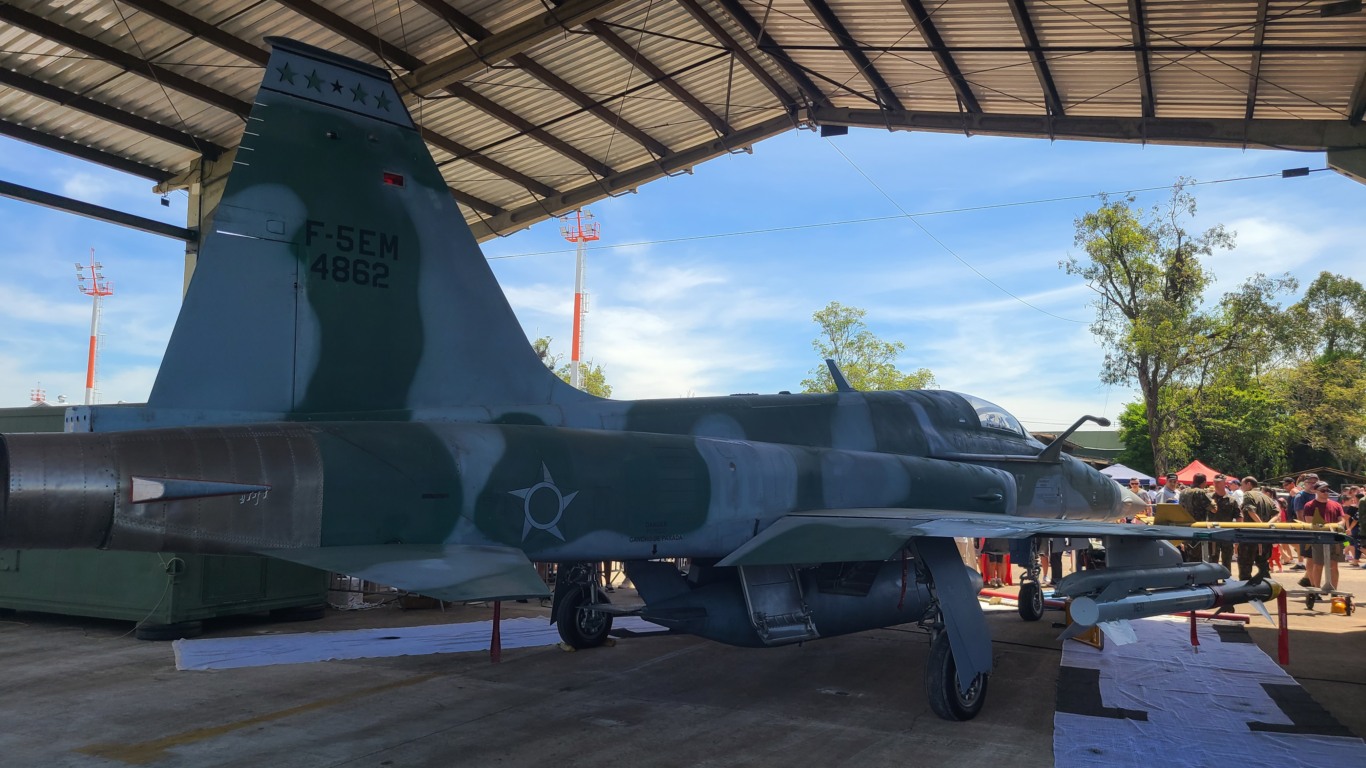 Velocidade e emoção entre um caça F-5M e uma Lamborghini