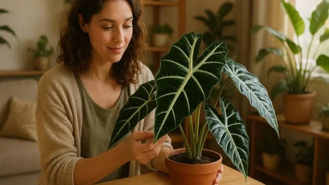 Alocasia amazonica 5 dicas para manter as folhas grandes sem manchas