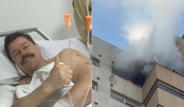 Bombeiro que resgatou vítimas em incêndio em prédio de Cascavel