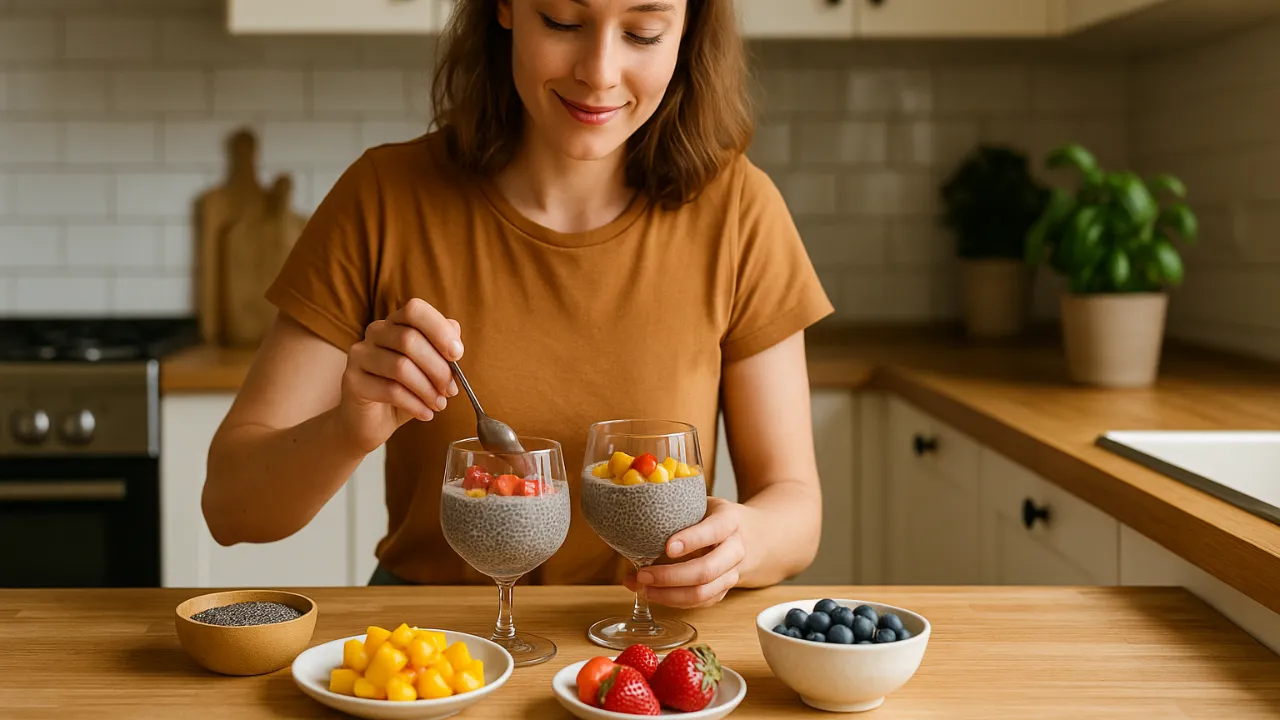 Como fazer uma sobremesa fit de chia que vira mousse natural