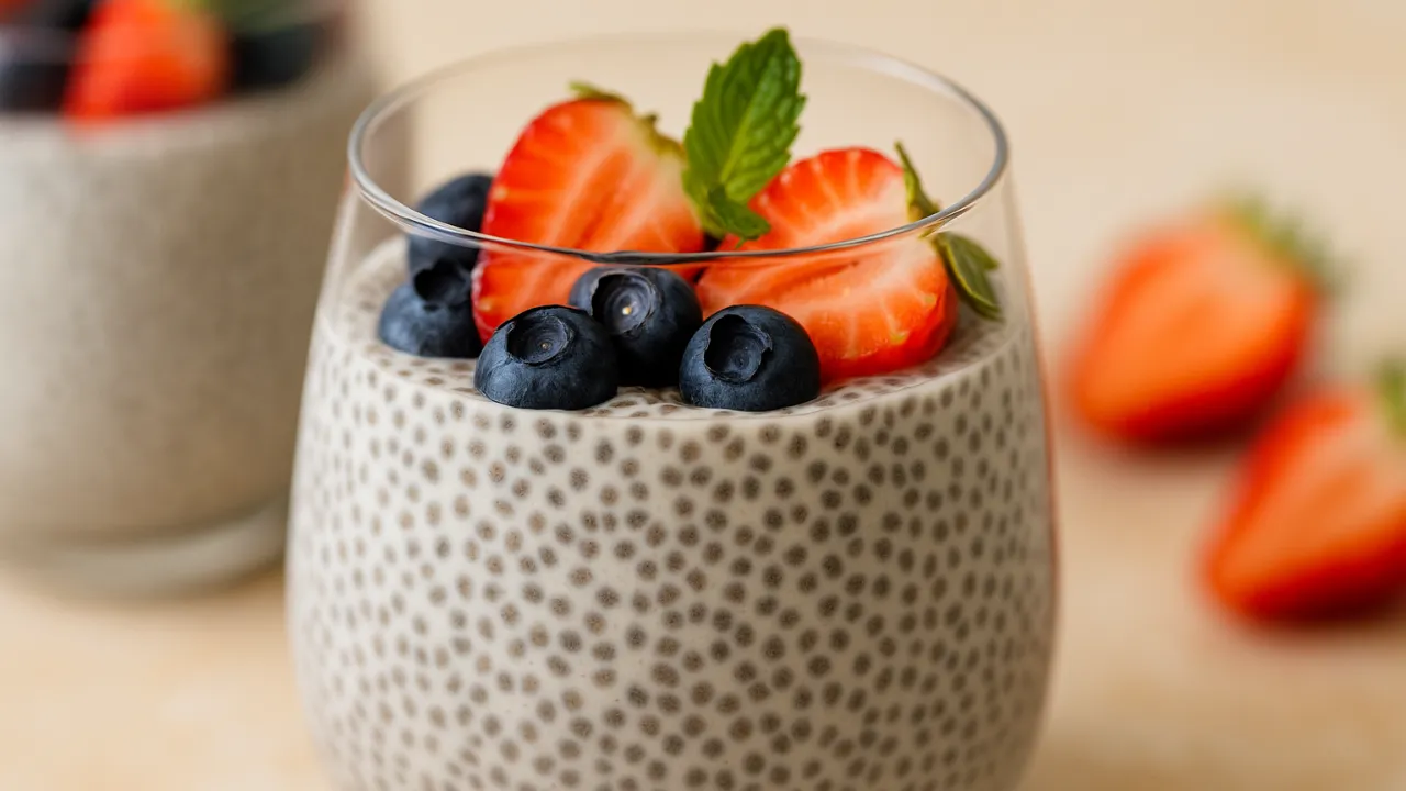 Como fazer uma sobremesa fit de chia que vira mousse natural