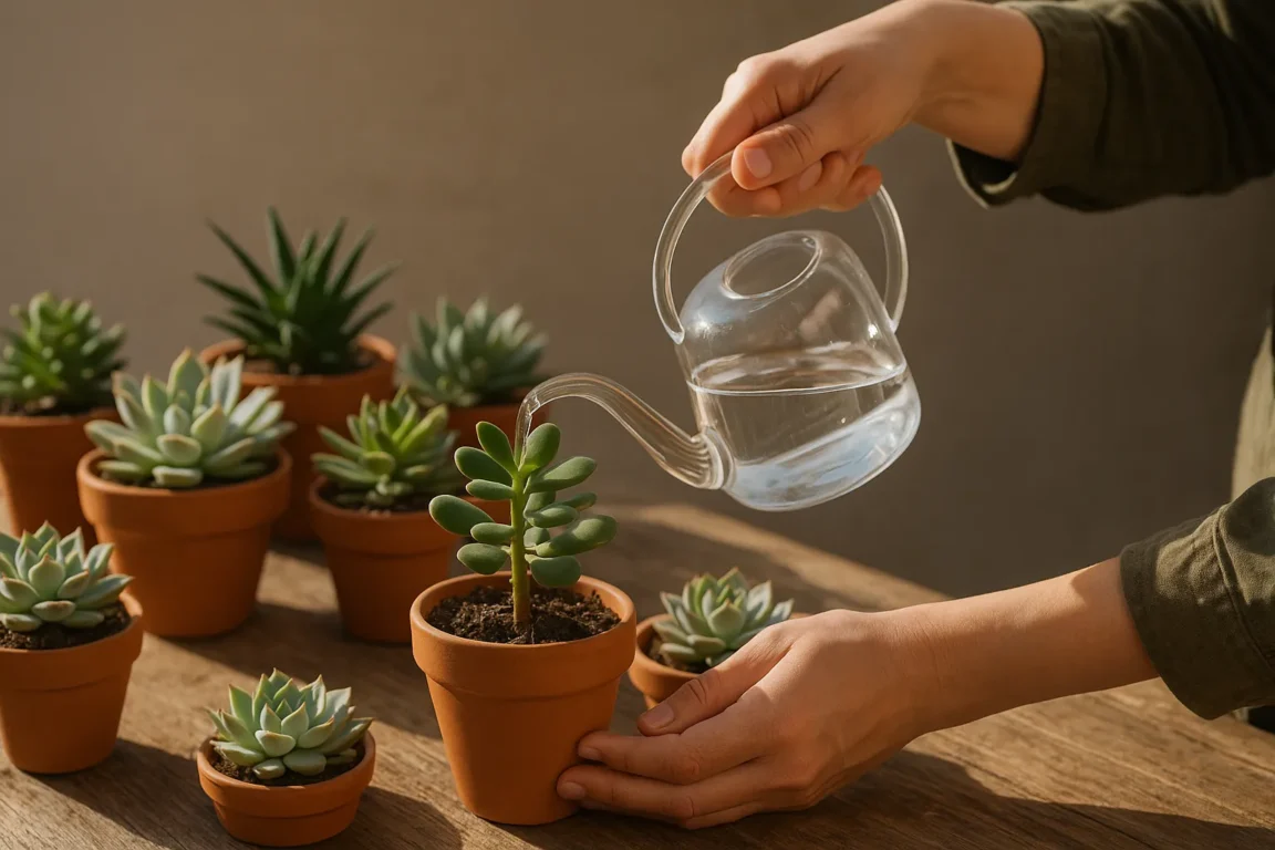 Como saber o momento certo de regar suculentas e evitar que percam suas folhas