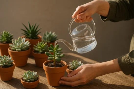 Como saber o momento certo de regar suculentas e evitar que percam suas folhas