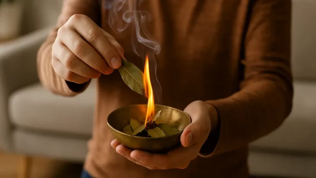 Descubra como e por que você deve queimar folhas de louro em casa