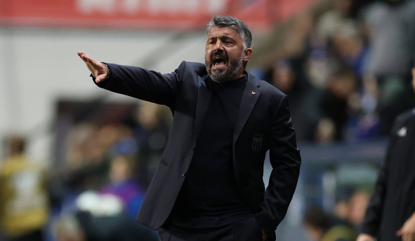 Técnico Gennaro Gattuso, da Itália, na vitória sobre a Estônia na última rodada. (Foto: Redes Sociais/Azurra)