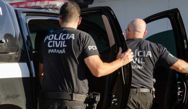 Agentes da Polícia Civil; Corporação prendeu jovem que ameaçou sequestrar e matar pedagoga