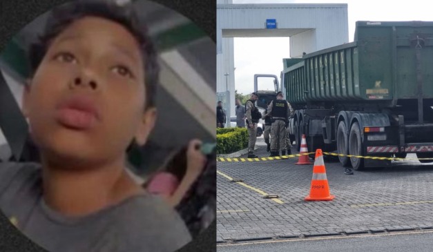 adolescente que morreu atropelado por caminhão