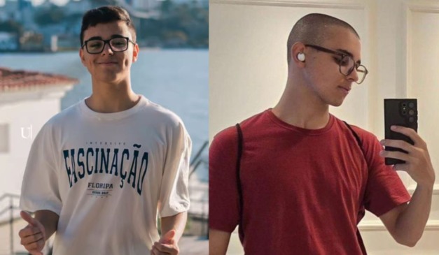 Montagem com duas fotos de Edson Macedo Junior