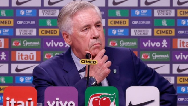Técnico Carlo Ancelotti, da seleção brasileira.
