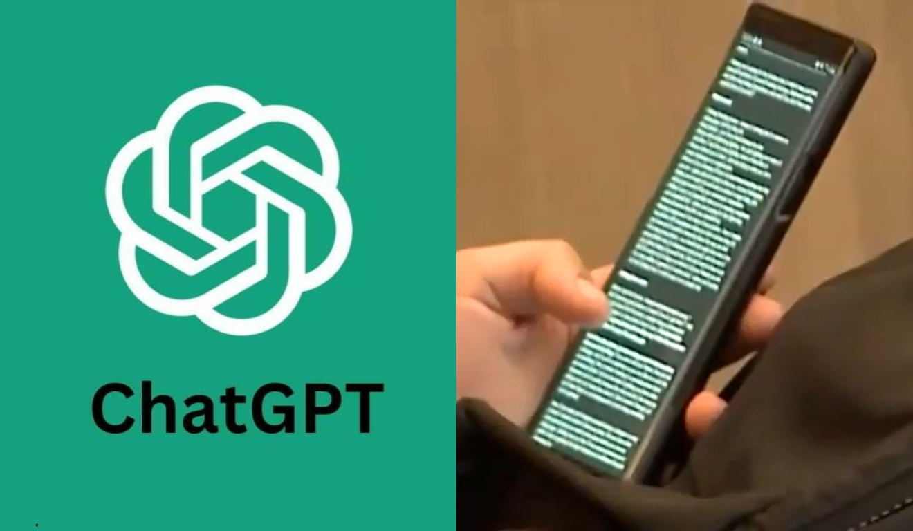 O ChatGPT terá conteúdo adulto a partir de dezembro. Na imagem, vemos a logo do ChatGPT à esquerda e, à direita, a mão de uma pessoa branca mexendo em um celular.