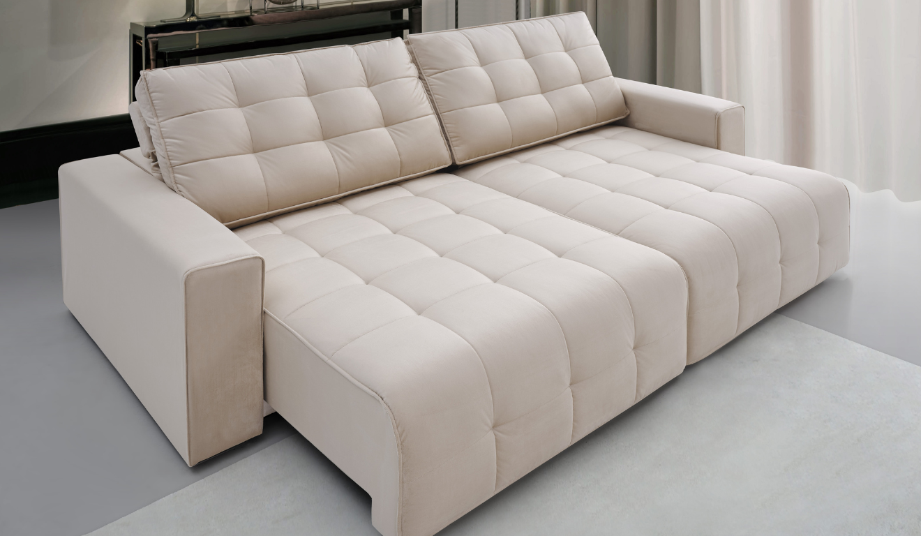 sofá branco de couro da icea móveis