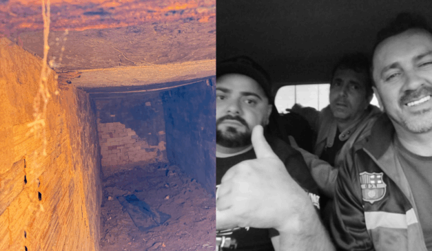 Imagem de um dos bunkers e dos desaparecidos.