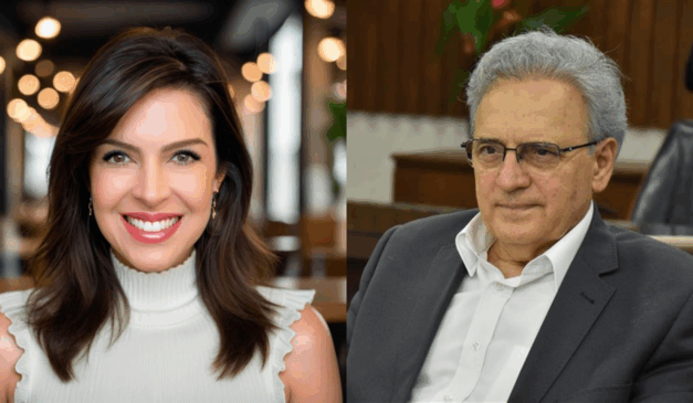 montagem de fotos com Leticia Roveri e José Pio Martins