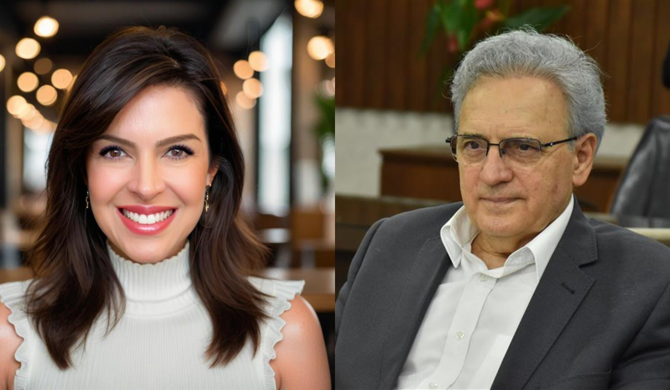 montagem de fotos com Leticia Roveri e José Pio Martins