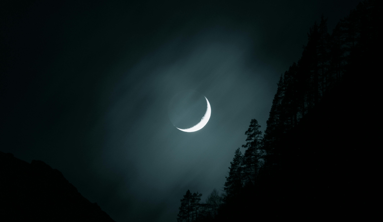 Imagem ilustrativa da lua crescente.