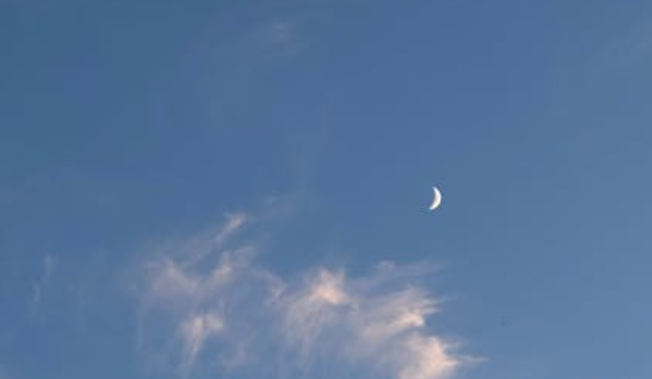 Imagem ilustrativa da lua crescente.