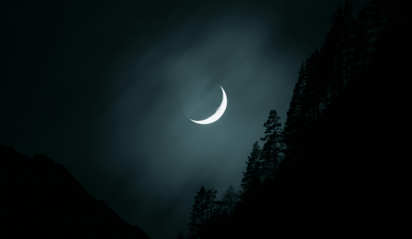 Imagem ilustrativa da lua crescente.