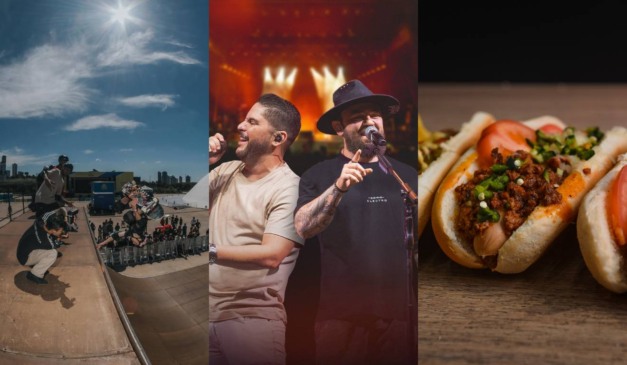 Colagem com a programação do fim de semana em Curitiba.