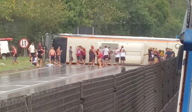 Jogadores estavam à caminho da Argentina. (Foto: Reprodução/ X/ Flazoeiro)