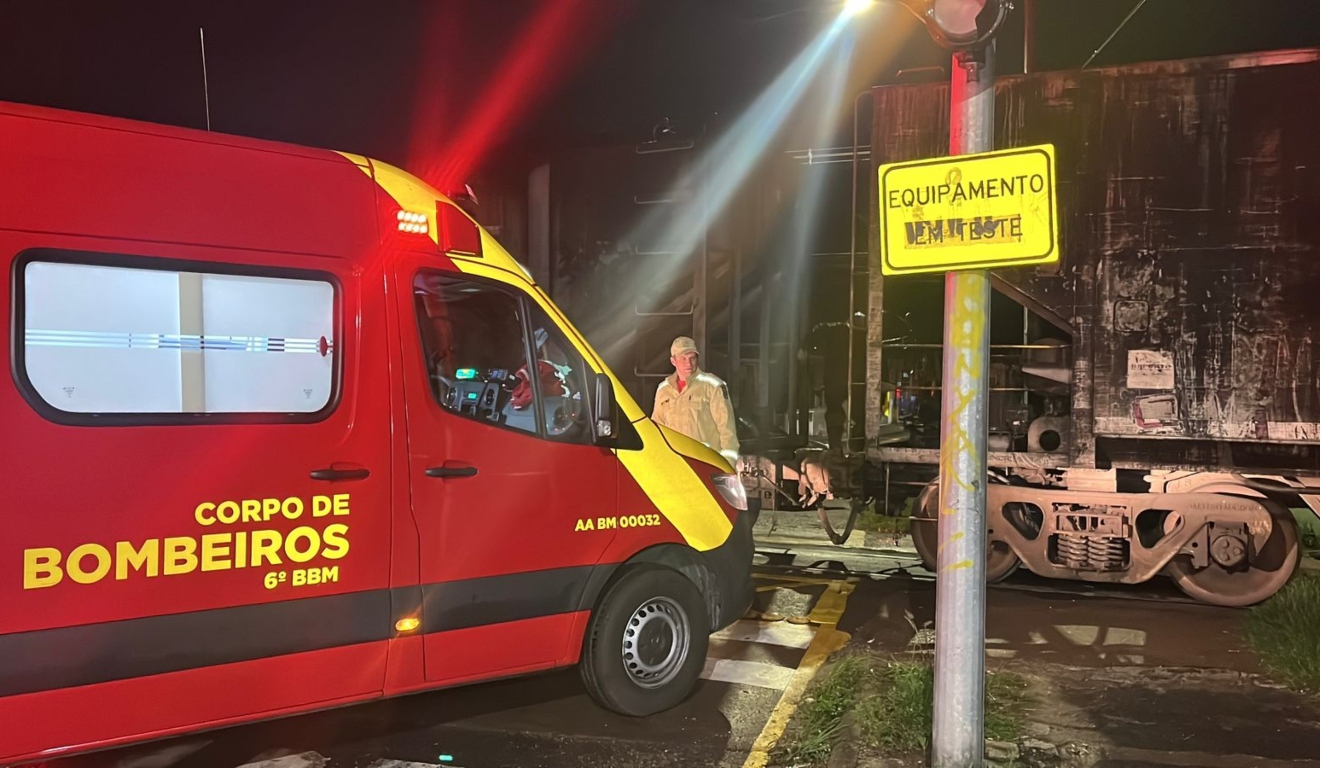 Homem foi atropelado por trem em Curitiba