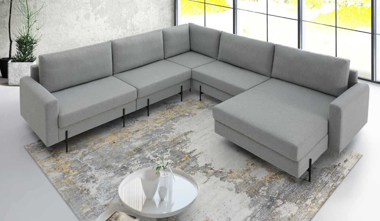 sofá de canto Unique da Icea Móveis