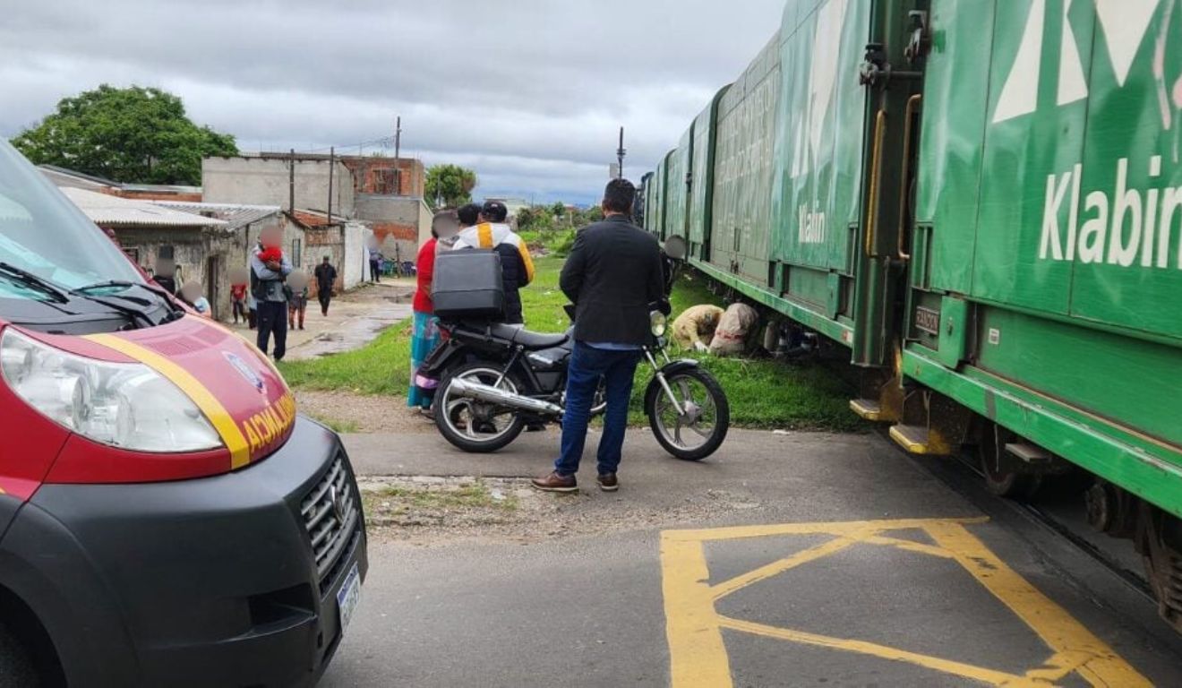 local onde o idoso foi atropelado pelo trem