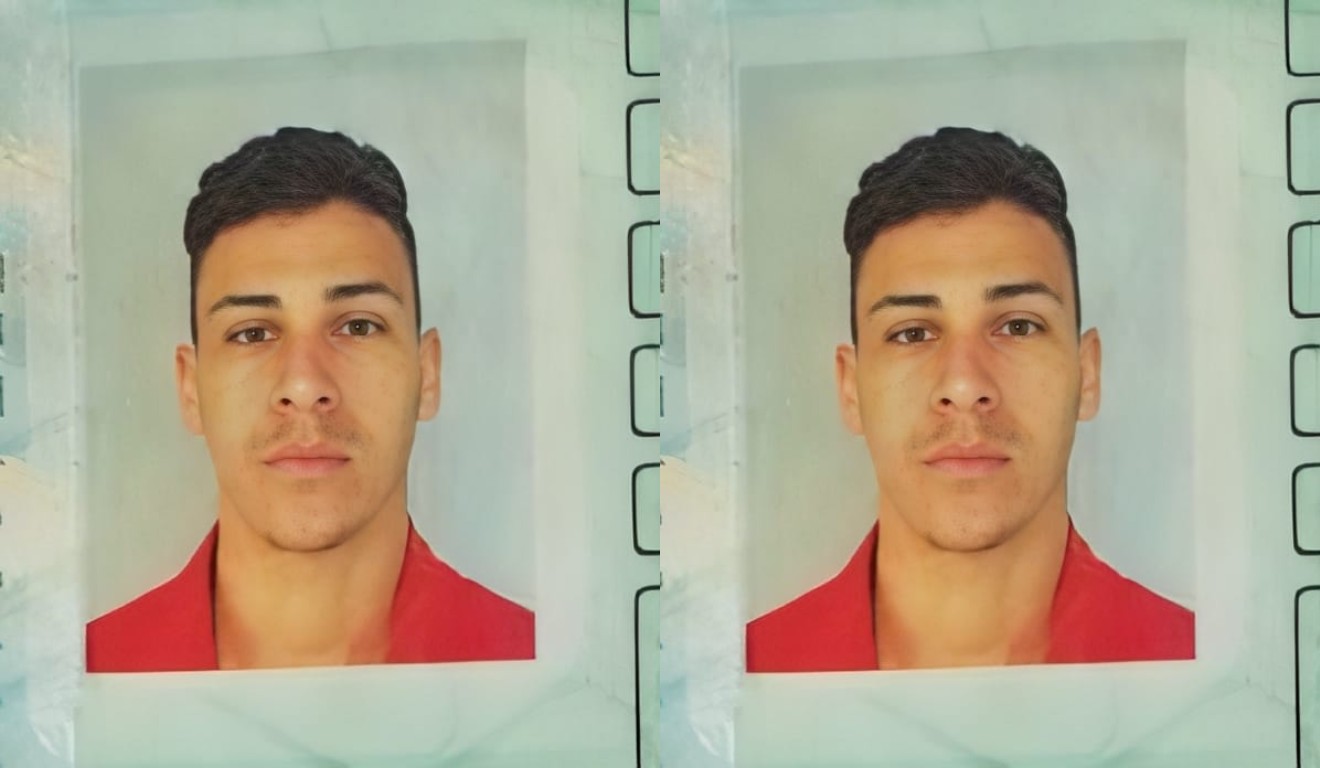 colagem com foto 3x4 de jovem que morreu em sarandi em um acidente de carro