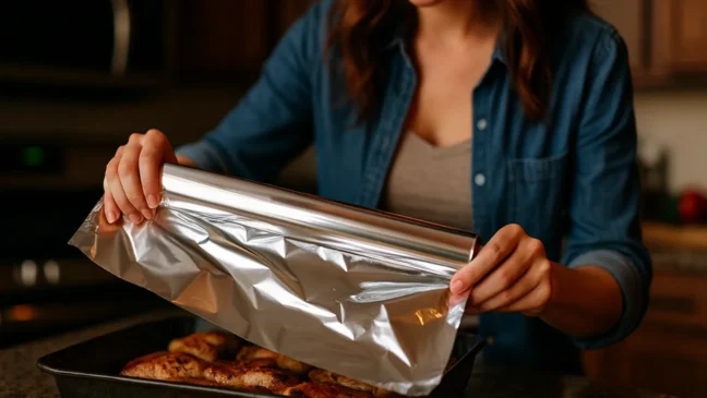 lado brilhante do papel-alumínio faz toda diferença no forno e na churrasqueira