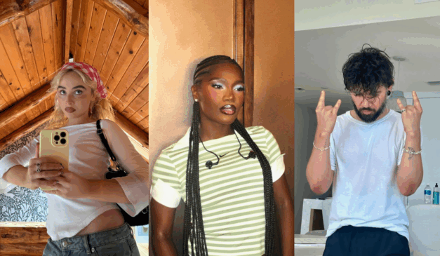 Imagem de Sabrina Carpenter, Doechii e Skrillex.