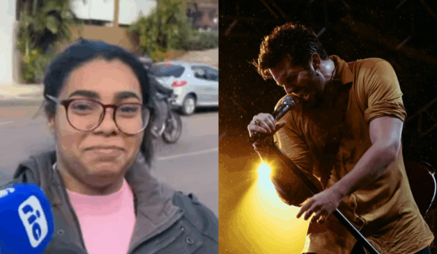 Imagem da fã que pediu demissão e do Luan.